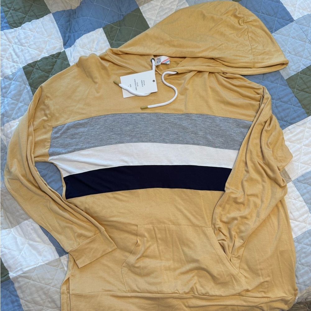 Striped Hoodie with Pocket